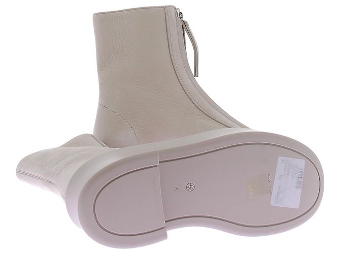The row Botines de cuero "Zipped Boots" Blanco - vista 5