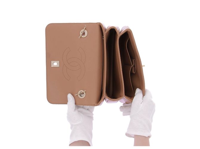 Borsa Chanel Trendy CC Top Handle Marrone - vista 7