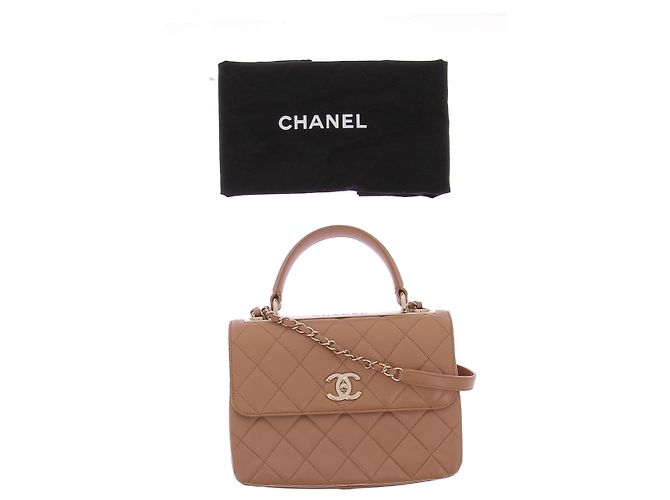 Borsa Chanel Trendy CC Top Handle Marrone - vista 8