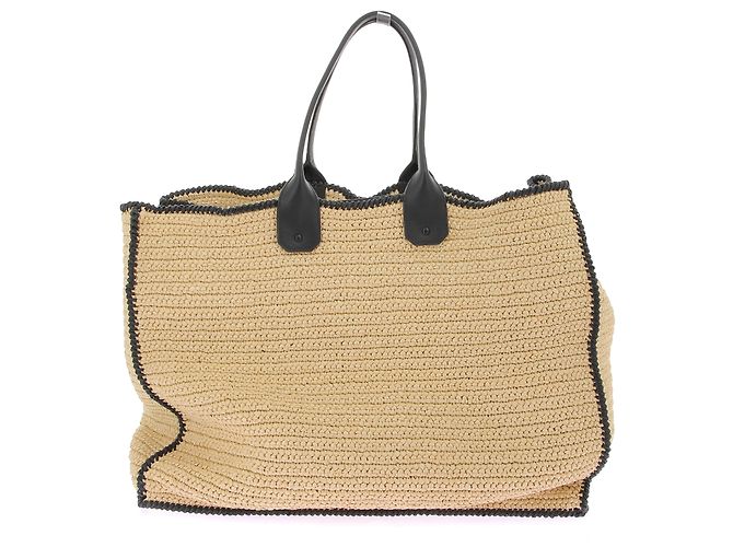 Valextra Große Raphia-Shopper-Tasche Beige - Ansicht 2