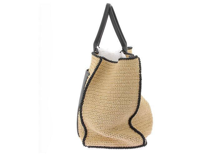 Valextra Große Raphia-Shopper-Tasche Beige - Ansicht 3