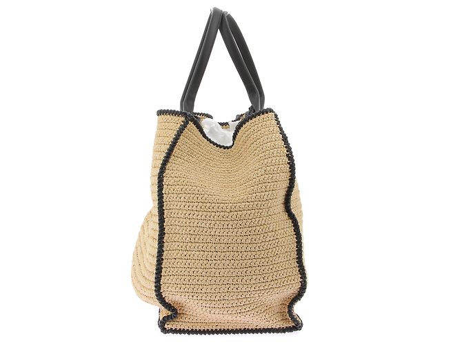 Valextra Große Raphia-Shopper-Tasche Beige - Ansicht 4