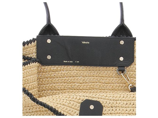 Valextra Große Raphia-Shopper-Tasche Beige - Ansicht 6