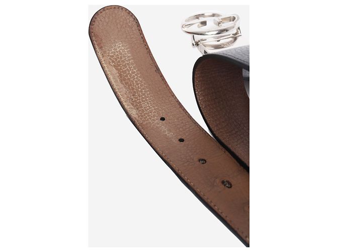Gucci Cinturón de cuero negro - vista 6