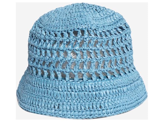 Prada Blauer Häkel-Bucket-Hat - Größe S - Ansicht 2
