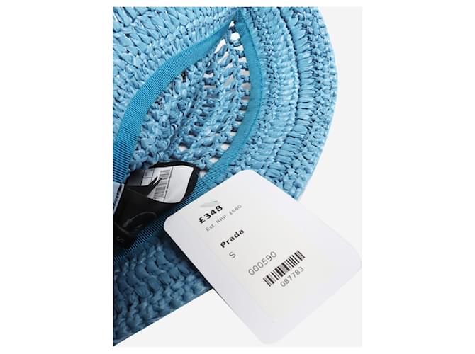 Prada Blauer Häkel-Bucket-Hat - Größe S - Ansicht 3