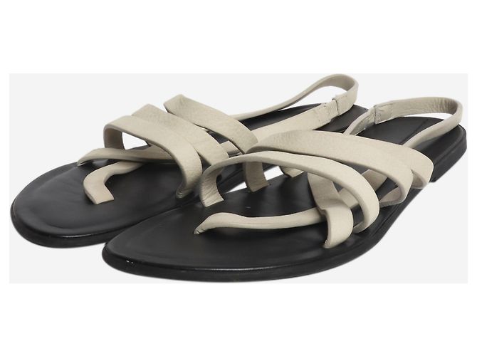 The row Sandali slingback in pelle grigio osso con profilo - taglia EU 37.5 - vista 2