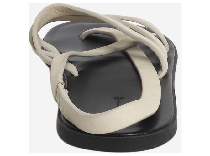 The row Sandali slingback in pelle grigio osso con profilo - taglia EU 37.5 - vista 3