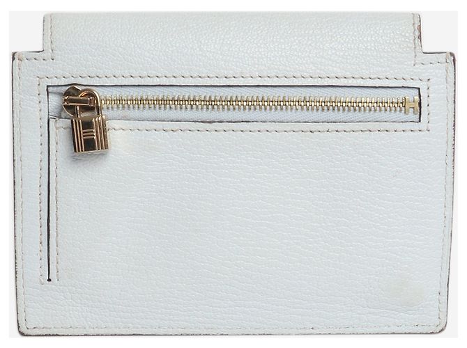Hermès Cartera compacta Kelly Pocket de cabra Mysore Bleu Brume Azul - vista 2