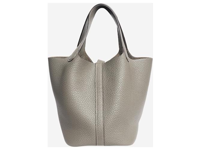 Hermès Borsa Picotin 18 Gris Meyer 2019 Grigio - vista 3