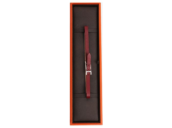 Hermès Bracciale in pelle rossa Rosso - vista 2