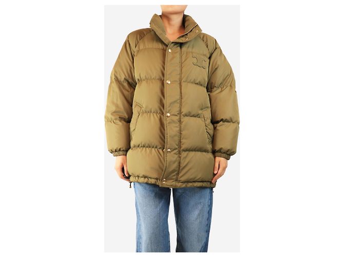 Céline Grüne Oversized-Steppjacke - Größe UK 8 - Ansicht 3