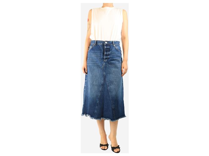 Autre Marque Minifalda vaquera azul - talla UK 10 - vista 2
