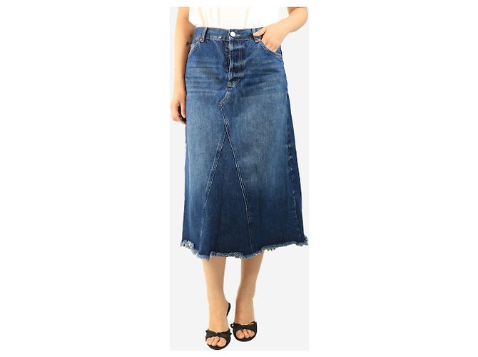 Autre Marque Minifalda vaquera azul - talla UK 10 - vista 3