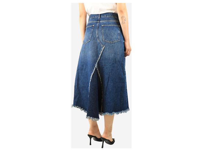 Autre Marque Minifalda vaquera azul - talla UK 10 - vista 4
