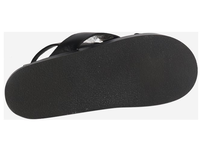 Autre Marque Schwarze chunky Riemchen-Ledersandalen - Größe EU 41 (UK 8) - Ansicht 4