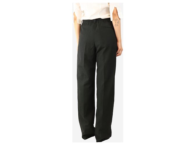 Burberry Black elasticated wool-blend trousers - size S - view 3
