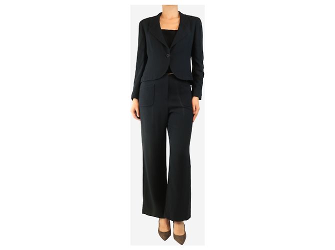 Chanel Completo giacca e pantalone blu navy - taglia UK 14 - vista 3