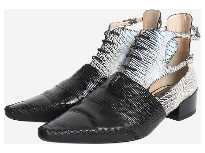Dior Black Nomade Cut-out Stiefeletten - Größe EU 37.5 Schwarz - Ansicht 2