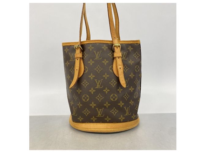 Borsa Tote Louis Vuitton Monogram Bucket PM Marrone - vista 10
