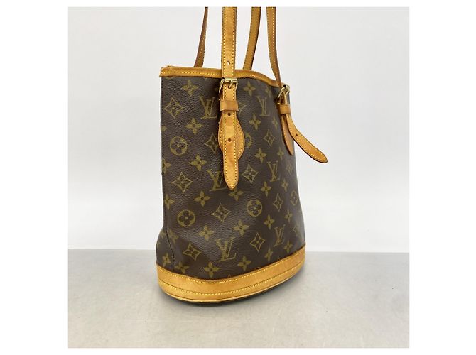 Borsa Tote Louis Vuitton Monogram Bucket PM Marrone - vista 2