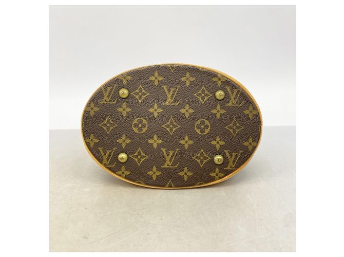 Borsa Tote Louis Vuitton Monogram Bucket PM Marrone - vista 3