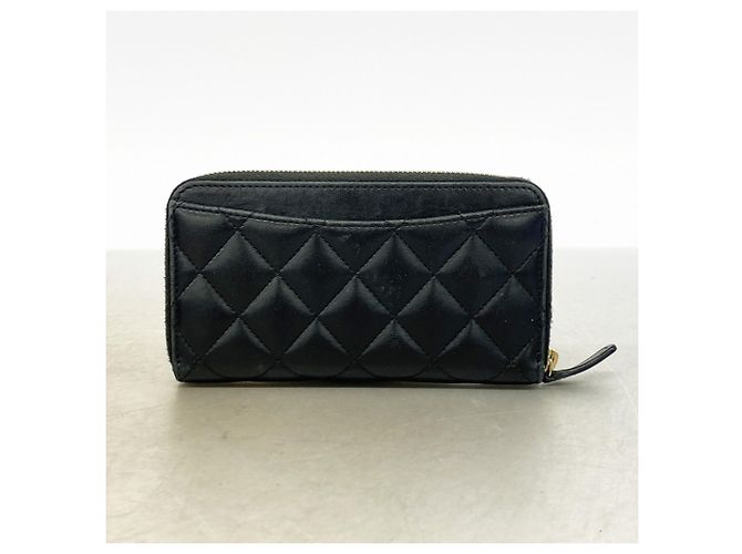 Portafoglio Chanel Matelassé in agnello Nero - vista 8