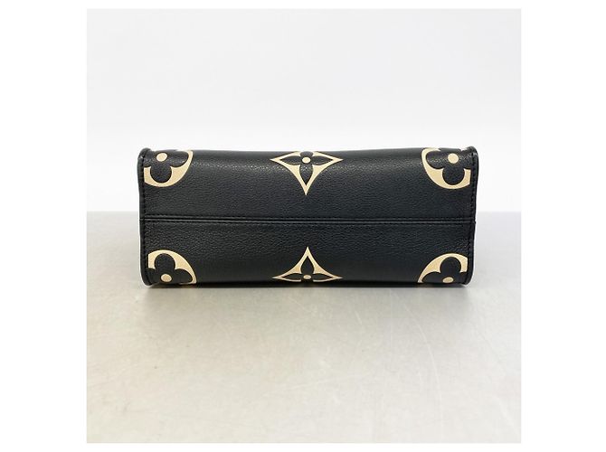 Borsa Louis Vuitton Monogram Empreinte OnTheGo PM Nero Beige - vista 3