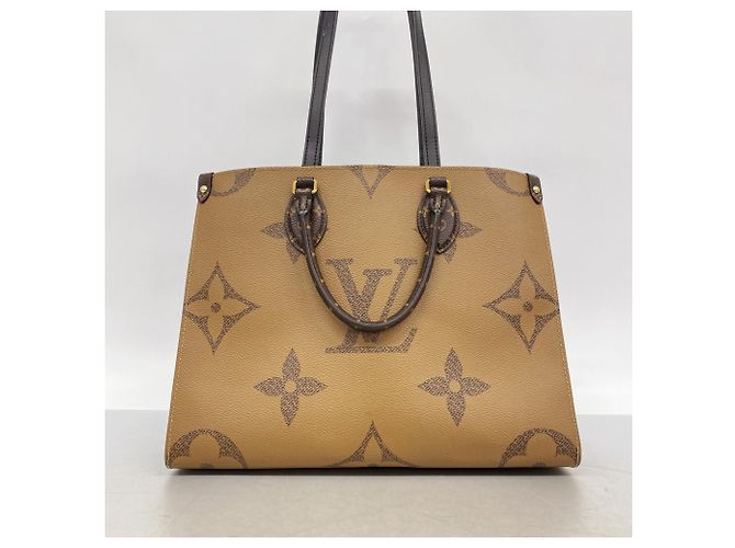 Borsa Tote Louis Vuitton Monogram Giant Reverse OnTheGo MM Marrone - vista 12