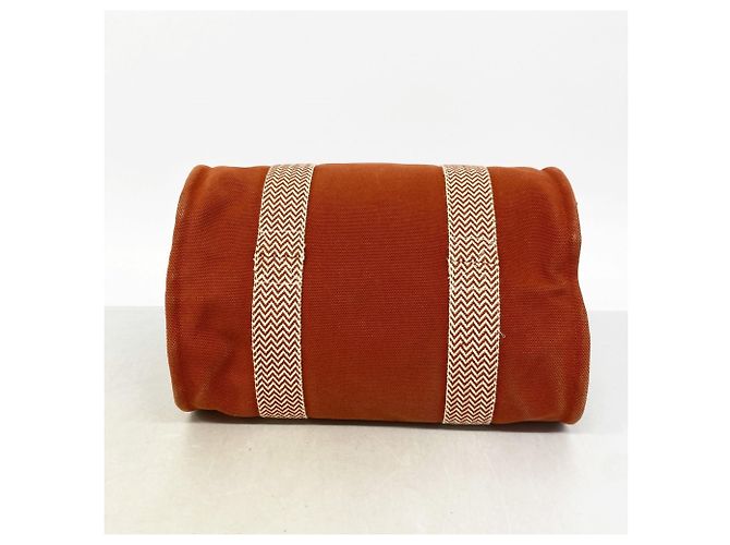 Hermès Borsa in tela Hermes Cannes PM Arancione - vista 3