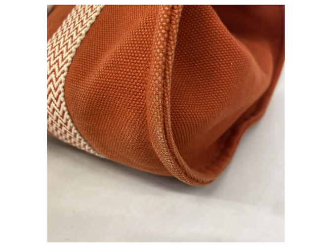 Hermès Borsa in tela Hermes Cannes PM Arancione - vista 5