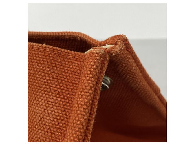 Hermès Borsa in tela Hermes Cannes PM Arancione - vista 6
