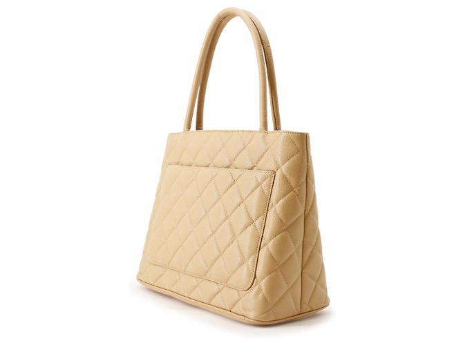 Borsa Tote Chanel Matelassé Beige - vista 2
