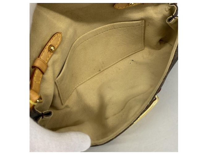 Borsa a tracolla Louis Vuitton Monogram Pochette Beverly Marrone - vista 4