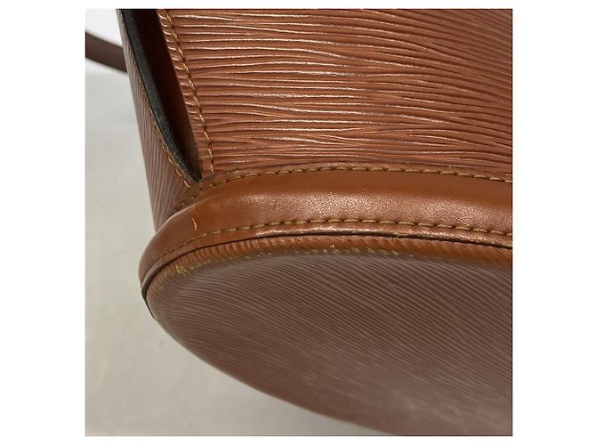 Borsa a Spalla Louis Vuitton Epi Saint Jacques Marrone - vista 7