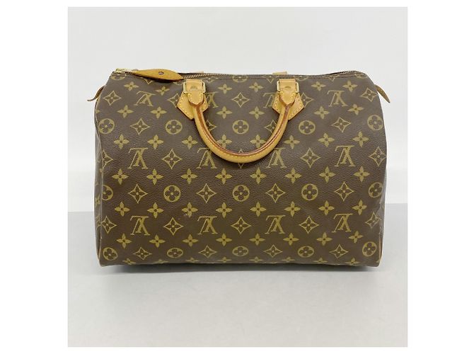 Borsa Louis Vuitton Monogram Speedy 35 Marrone - vista 12