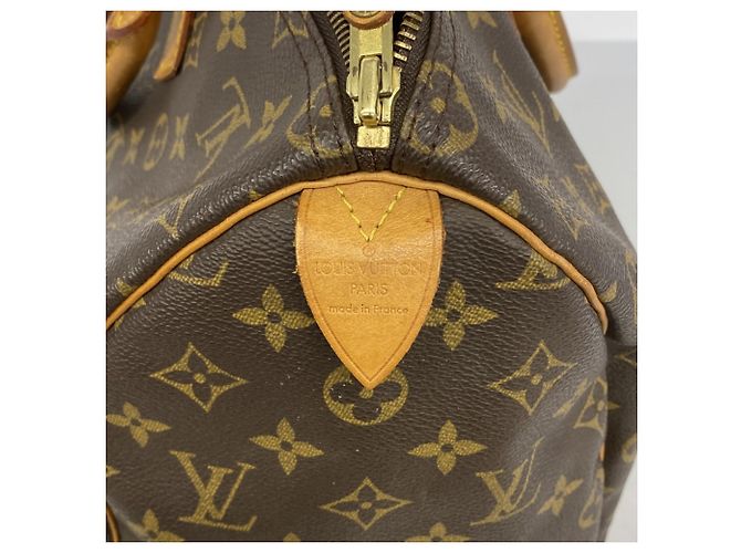 Borsa Louis Vuitton Monogram Speedy 35 Marrone - vista 5