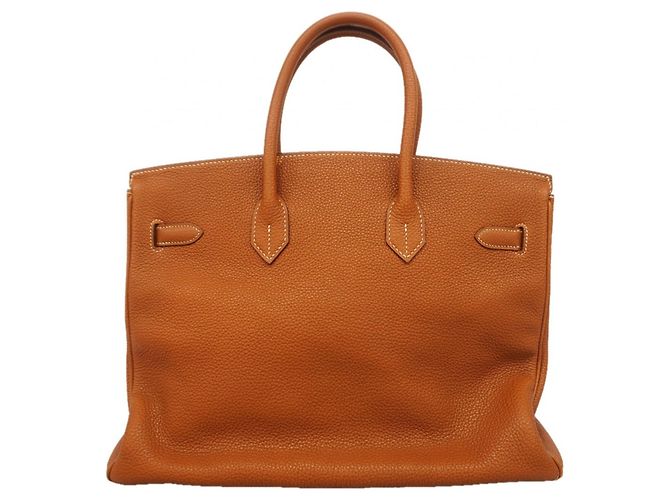 Hermès Borsa Hermes Birkin 35 Togo Gold D'oro - vista 13