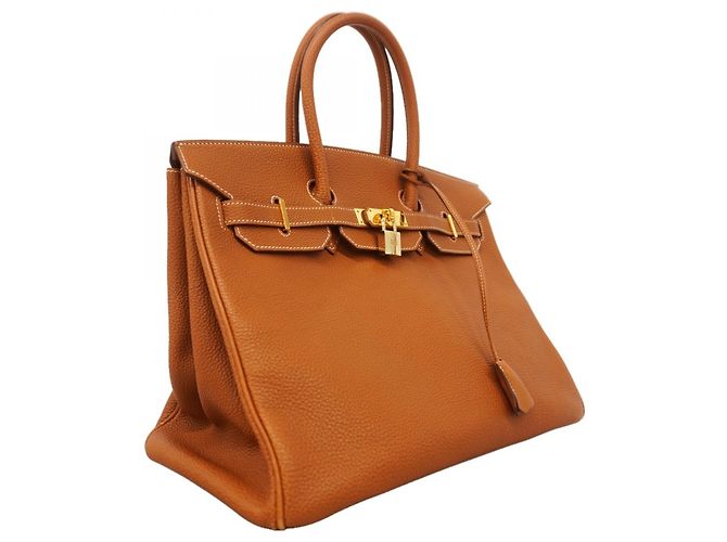 Hermès Borsa Hermes Birkin 35 Togo Gold D'oro - vista 2