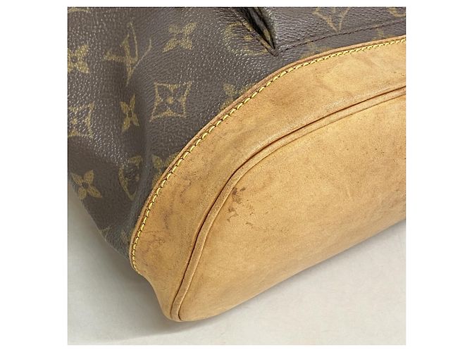 Zaino Louis Vuitton Monogram Montsouris MM Marrone - vista 10