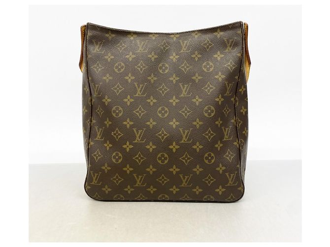 Borsa a Spalla Louis Vuitton Monogram Looping GM Marrone - vista 10