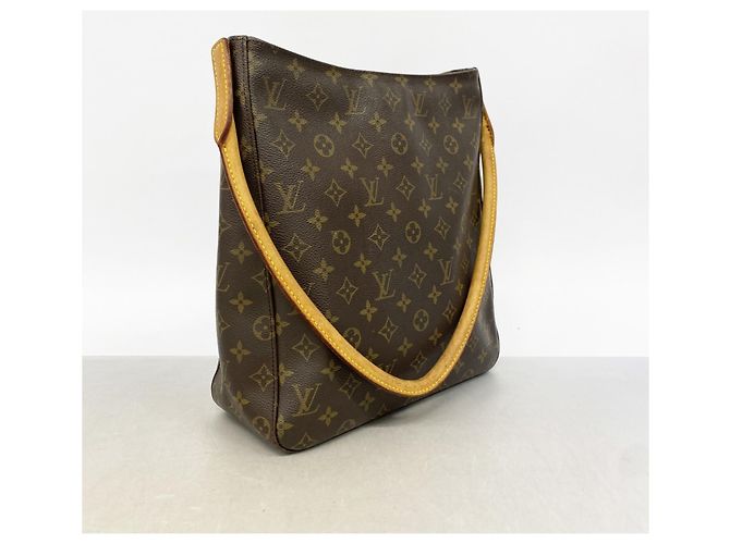 Borsa a Spalla Louis Vuitton Monogram Looping GM Marrone - vista 2