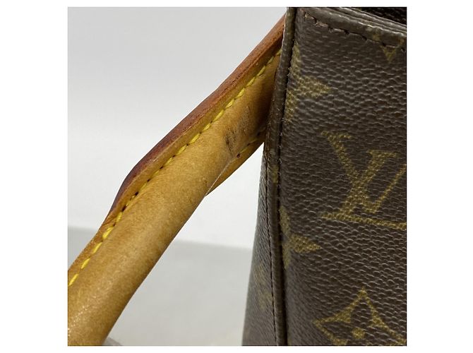 Borsa a Spalla Louis Vuitton Monogram Looping GM Marrone - vista 9