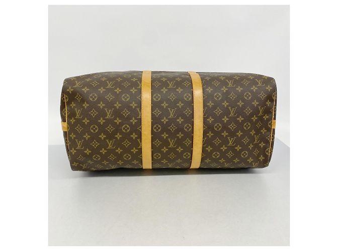 Louis Vuitton Boston Monogram Keepall Bandoulière 55 Marrone - vista 3