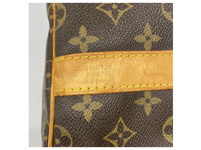 Louis Vuitton Boston Monogram Keepall Bandoulière 55 Marrone - vista 5