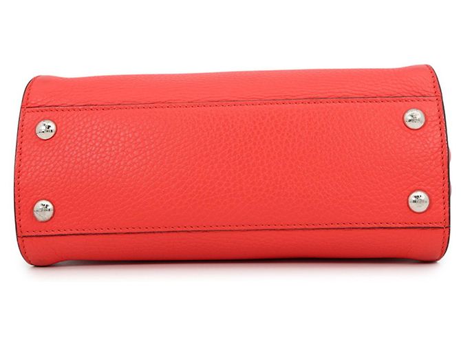 Fendi Mini Peekaboo Lederhandtasche Orange - Ansicht 3
