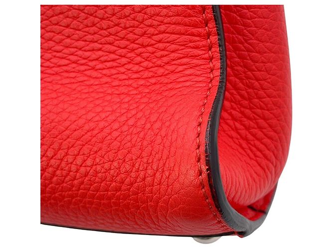 Fendi Mini Peekaboo Lederhandtasche Orange - Ansicht 8