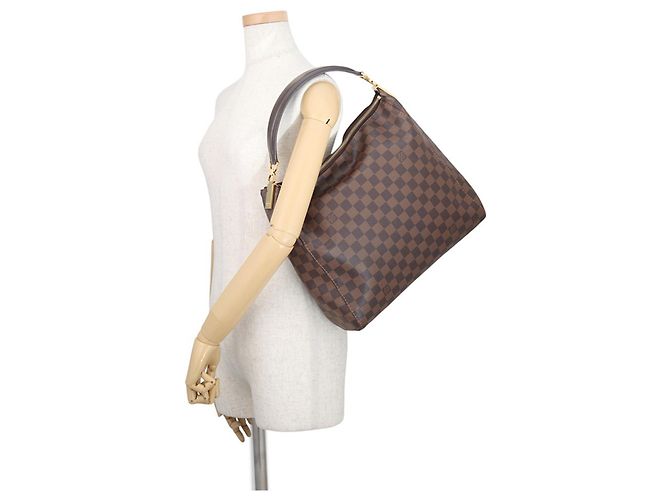 Borsa a Spalla Louis Vuitton Damier Portobello PM Marrone Damier ebene - vista 4