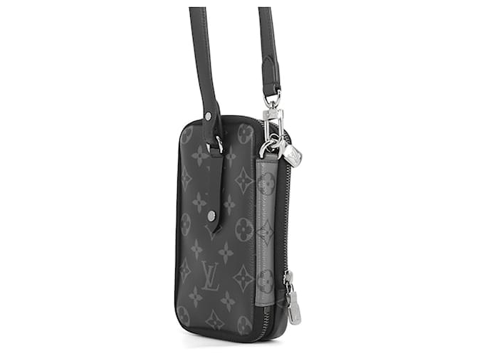 Borsa a tracolla Louis Vuitton Monogram Eclipse Nero - vista 2