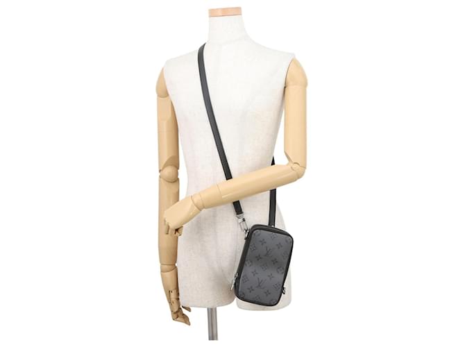 Borsa a tracolla Louis Vuitton Monogram Eclipse Nero - vista 4